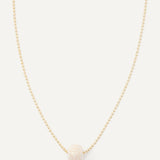 Cherry Necklace - Gold-Ivory