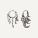 Moon Gypsy Earrings - Silver