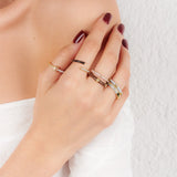 Adeline Ring Set - Silver - Multicolor Neutral
