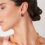 Anna Necklace - Gold - Red