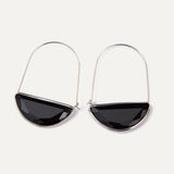 Belle Earrings - Silver Onyx