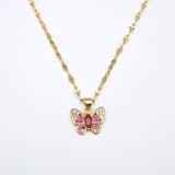 Dancing Butterfly Necklace -  Gold