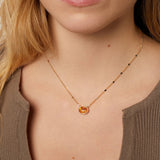 Kylie Necklace - Oval Small - Chai Latte