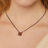 Kylie Necklace - Square - Cappuccino