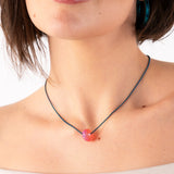 Cherry Necklace - Peacock