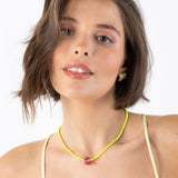 Lolli Necklace - Neon Yellow - Orchid