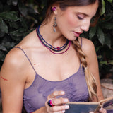 Calla Necklace - Cranberry