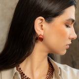 Gaia Earrings - Red Clay