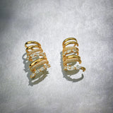 Quinn Earrings - Gold Clear