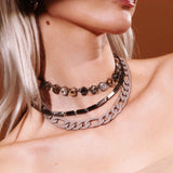 Alice Necklace - Platinum Neutral Multi
