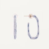 Mykonos Earrings - White & Blue