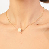 Cherry Necklace - Gold-Ivory