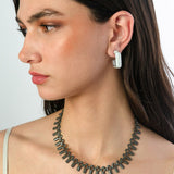 Summer Earrings - Silver Cotton