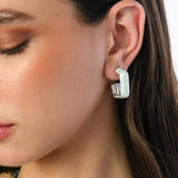 Summer Earrings - Silver Cotton