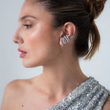 Quinn Earrings - Silver Clear