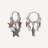 Star Gypsy Earrings - Silver
