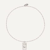 Tarot Necklace - Silver Wheel