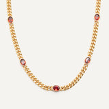 Anna Necklace - Gold - Red