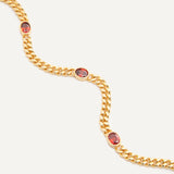 Anna Necklace - Gold - Red