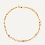 Anna Necklace - Gold - Red