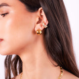 Mina Ear Cuff - Gold - Cream