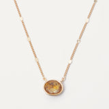 Kylie Necklace - Oval Small - Chai Latte