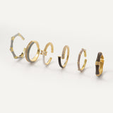 Adeline Ring Set - Gold - Multicolor Neutral