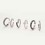 Adeline Ring Set - Silver - Multicolor Neutral