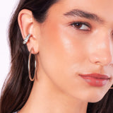Mina Ear Cuff - Silver - Espresso