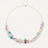 Opal Choker Necklace - Gold Multicolor
