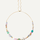 Opal Choker Necklace - Gold Multicolor
