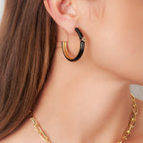 Kenny Earrings - Gold Neon Yellow