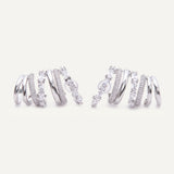 Quinn Earrings - Silver Clear