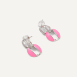 Hazel Earrings - Silver Pink