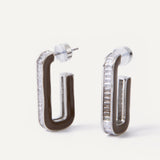 Berlin Earrings - Silver Chocolate