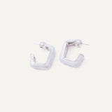 Summer Earrings - Silver Cotton