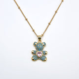 Teddy Necklace - Blue